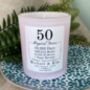 Personalised 50th Magical Years Anniversary Candle, thumbnail 2 of 10