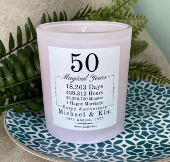 Personalised 50th Magical Years Anniversary Candle, 2 of 10