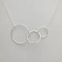Sterling Silver Triple Hoop Necklace, thumbnail 2 of 3