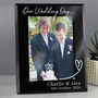 Personalised Heart Black Glass Frame 7x5, thumbnail 3 of 6