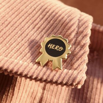 Hero Enamel Pin Badge | Father's Day Gift, 2 of 3