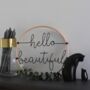 'Hello' Decorative Wire Typography Hoop, thumbnail 1 of 10
