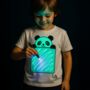 Panda Sensory Glow Drawing T Shirt – Interactive Uv Light Tee, thumbnail 6 of 6