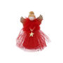 Small Light Up Red Angel Christmas Tree Topper, thumbnail 4 of 5