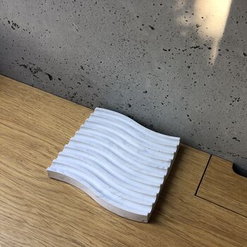Small Wave Tray Coaster | Concrete Jesmonite, 3 of 3
