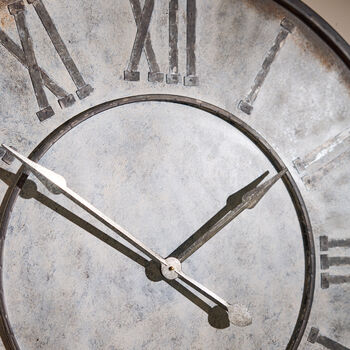 Vintage Galvanised Wall Clock, 2 of 4