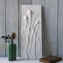 Poppies And Crocosmia Plaster Cast Wall Plaque, thumbnail 1 of 6