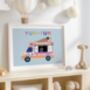 Personalised Kids Ice Cream Truck Print, thumbnail 1 of 6