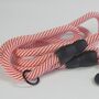 Red And White Stripped Rope Dog Lead, thumbnail 5 of 12