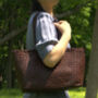 Weaving Leather Tote, thumbnail 2 of 12