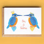 Kingfisher Couple Personalised Card, thumbnail 1 of 2