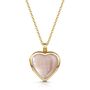 18 K Gold Plated Mother Of Pearl Heart Locket, thumbnail 1 of 6