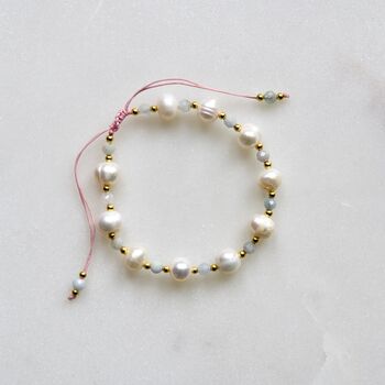 Amalfi Pearl Bracelet With Semi Precious Stones, 4 of 12
