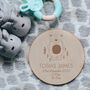 Personalised Woodland Bear Birth Announcement Plaque, thumbnail 2 of 2