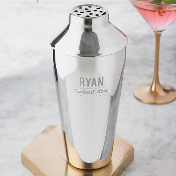 Personalised 'Cocktail King' Cocktail Shaker, 2 of 2