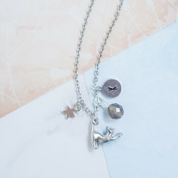 Personalised Cat Charm Necklace, 2 of 4