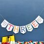 Personalised Three Birthday Banner – 3rd Birthday Party Decoration, thumbnail 1 of 5