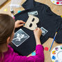 Personalised Kids Black T Shirt Painting Craft Kit, thumbnail 1 of 9