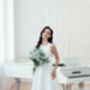 Bohemian Linen Wedding Dress, thumbnail 10 of 12