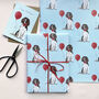English Springer Spaniel Dog And Balloon Wrapping Paper, thumbnail 3 of 4