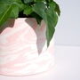 Handmade Pink And White Marble Plant Pot, thumbnail 1 of 4