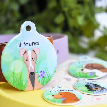 Personalised Premium Dog ID Tag Spring Meadow, 4 of 12
