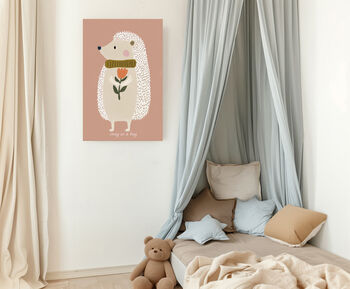 Cute Hedgehog Nursery Art Print, 4 of 4