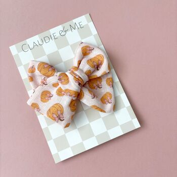 Pumpkin Halloween Hair Bow, 3 of 3