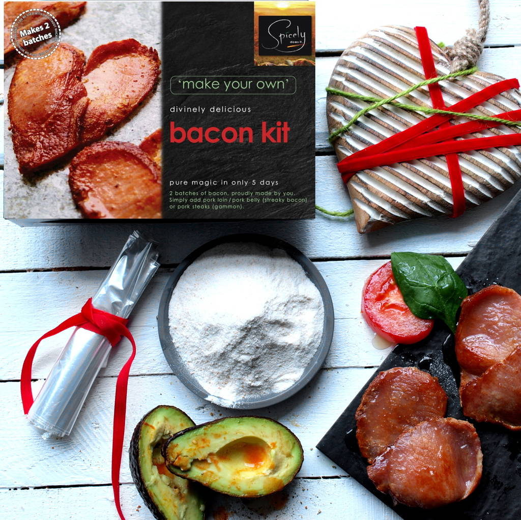 make your own bacon kit by designa sausage & spicely does it