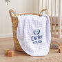 Personalised White Bubble Baby Blanket Newborn, thumbnail 1 of 10