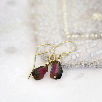 Watermelon Tourmaline Earrings, 8 of 10