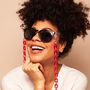 Hayley – Hot Pink And Red Translucent Chunky Acrylic Glasses Chain, thumbnail 4 of 6