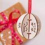 Personalised 3D Birchwood Christmas Baubles, thumbnail 1 of 5