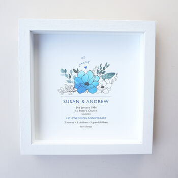 Personalised 45th Wedding Anniversary Gift, 2 of 4