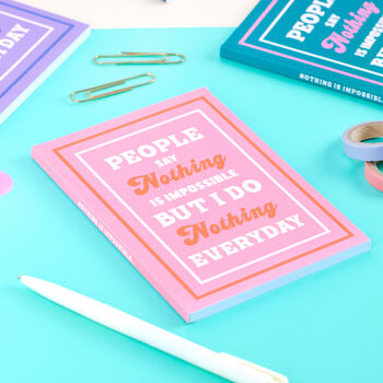 Personalised Funny 'Do Nothing' Pocket Notebook, 4 of 6