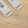 10th Anniversary Numerals Pair Of Personalised Keyrings, thumbnail 5 of 6