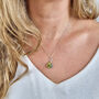 Peridot August Birthstone Sterling Silver Necklace, thumbnail 2 of 5