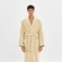 Geo Triangle Unisex 100% Cotton Velour Bathrobe, thumbnail 1 of 3