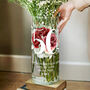 50th Birthday Milestone Watercolour Flowers Glass Vase, thumbnail 1 of 5