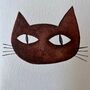 Handmade Watercolour Personalised Cat Painting Card, thumbnail 10 of 12