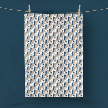 Owl Pattern Tea Towel, 2 of 2