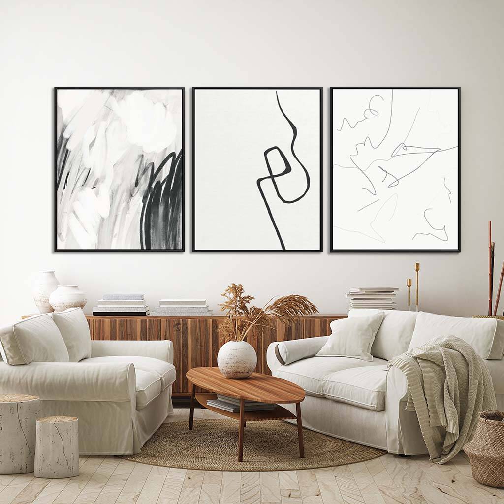Abstract Large Canvas Set Of Three By Abstract House ...