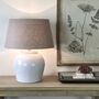 Etna Aged White Ceramic Glaze Table Lamp Base, thumbnail 8 of 8