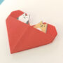 Personalised Cat Birthday Origami Heart Card, thumbnail 6 of 10