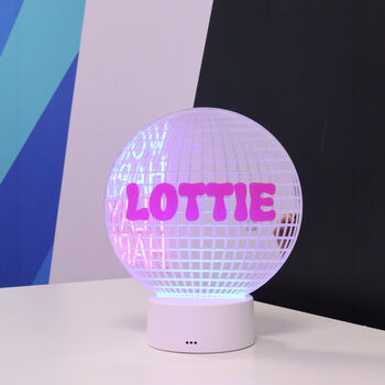 Personalised Disco Ball LED Light, 2 of 12