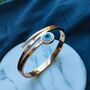 Evil Eye 18ct Plated Gold Multilayer Turkish Bangle, thumbnail 3 of 5
