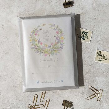 Spring Flowers Ready To Write Save The Date Cards, 4 of 6