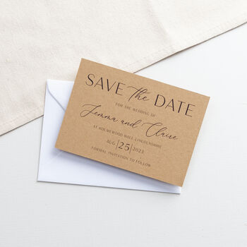 Simple Elegance Save The Date Card, 2 of 3