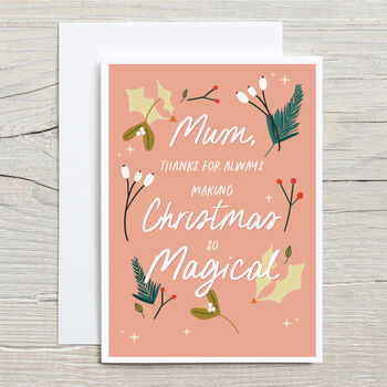 Magical Christmas Card For Mum, 5 of 5
