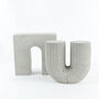 Geometric Concrete Arch Sculpture Bookends, thumbnail 5 of 8